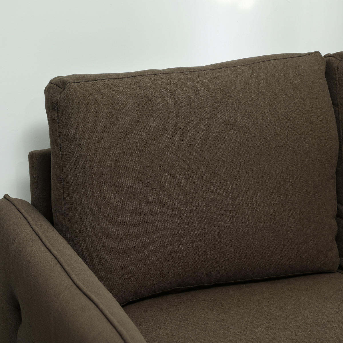 SOFA 2 Sitzer, 136 x 75 x 84 cm, Braun - Braun, Textil (136/84/75cm) - HOMCOM