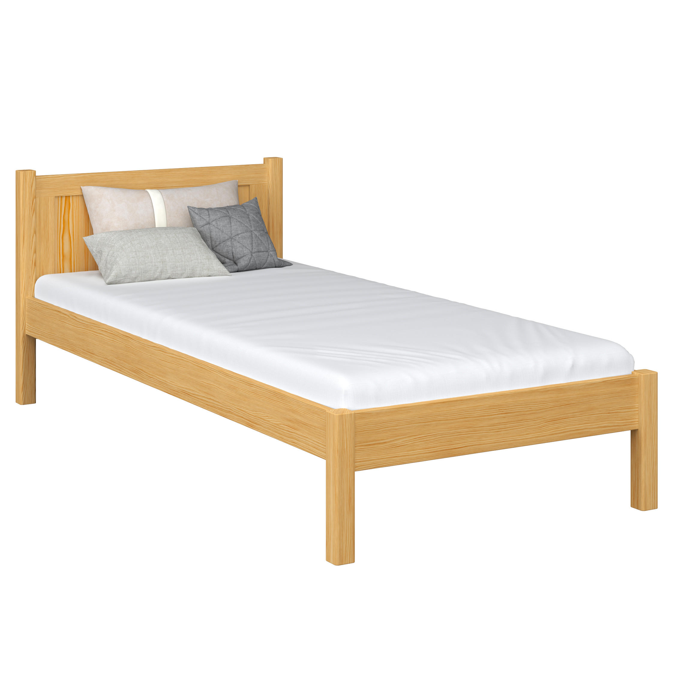 N-Wood Bett Hellbraun 90x190 cm