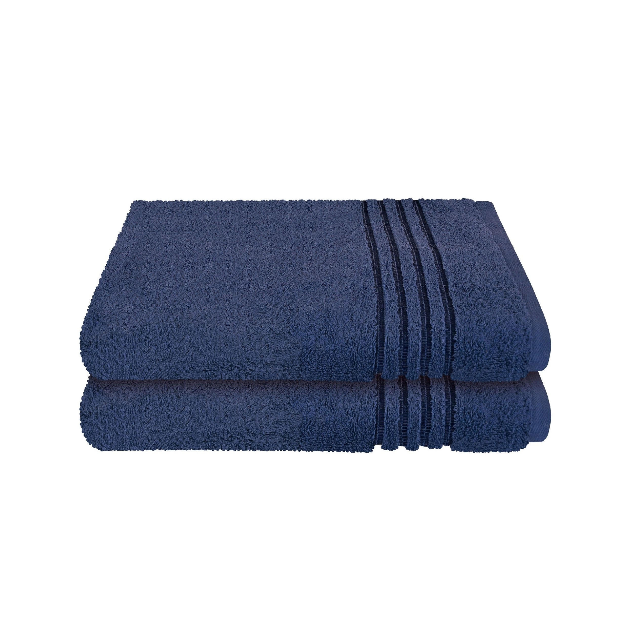DUSCHTUCHSET Milano - 2-teilig - 70x140 cm - Dunkelblau - Dunkelblau, Textil (70/140cm) - SCHIESSER