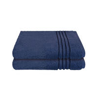 DUSCHTUCHSET Milano - 2-teilig - 70x140 cm - Dunkelblau - Dunkelblau, Textil (70/140cm) - SCHIESSER