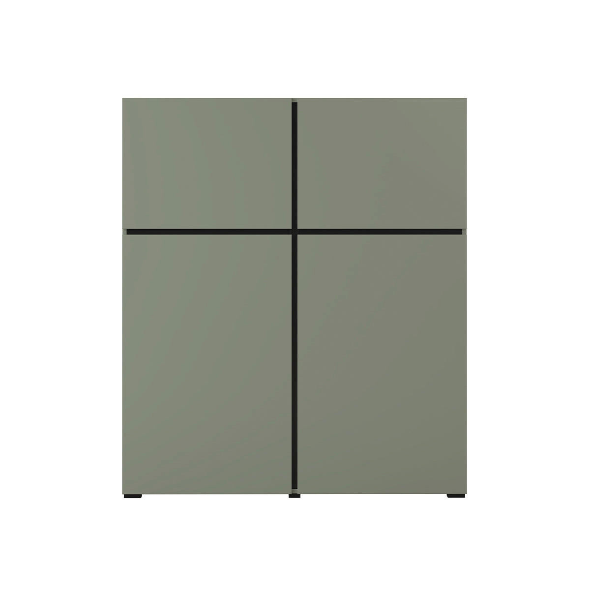 KOMODA Lilia Zelená - zelená, kompozitné drevo (119/139/40cm) - Petits-meubles