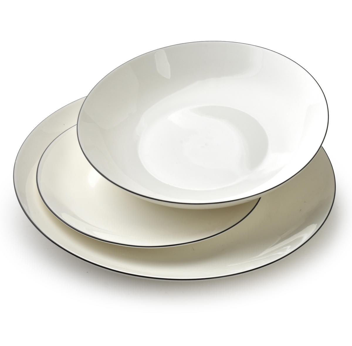 GESCHIRR-SET Lea weiß 18-tlg 27/19/20cm Porzellan - Weiß, Keramik (19/20/27cm) - Mondex