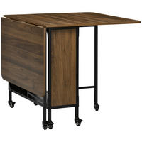 ESSTISCH klappbar, Spanplatte, Braun - Braun, Kunststoff (130/80/74cm) - HOMCOM