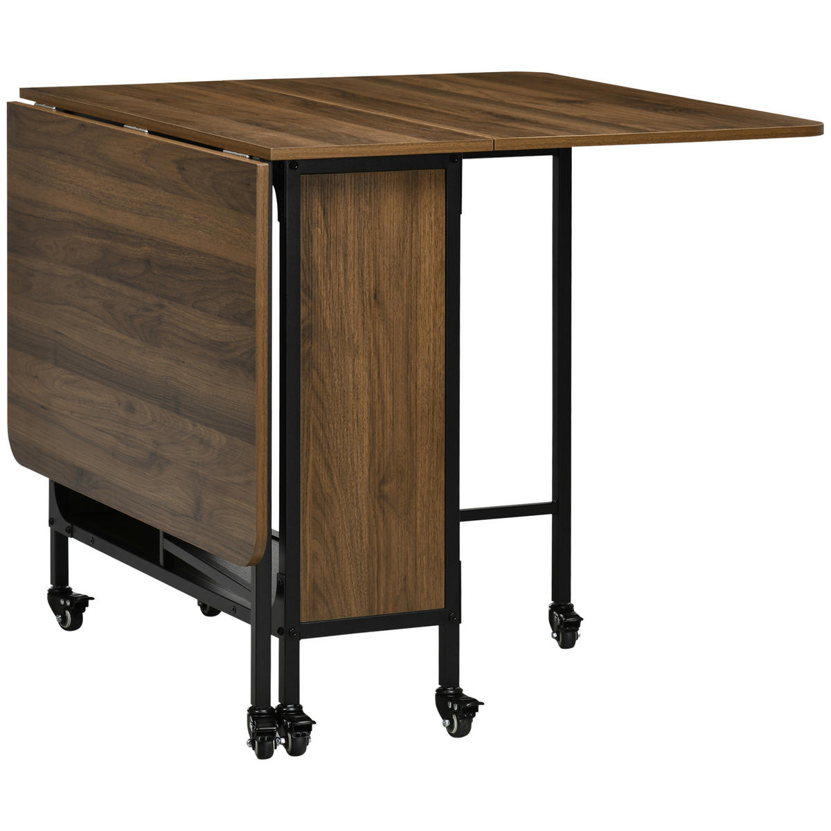 ESSTISCH klappbar, Spanplatte, Braun - Braun, Kunststoff (130/80/74cm) - HOMCOM