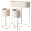 BLUMENSTÄNDER Metall AURELA 3er-Set - Beige, Metall (65/29/76cm)