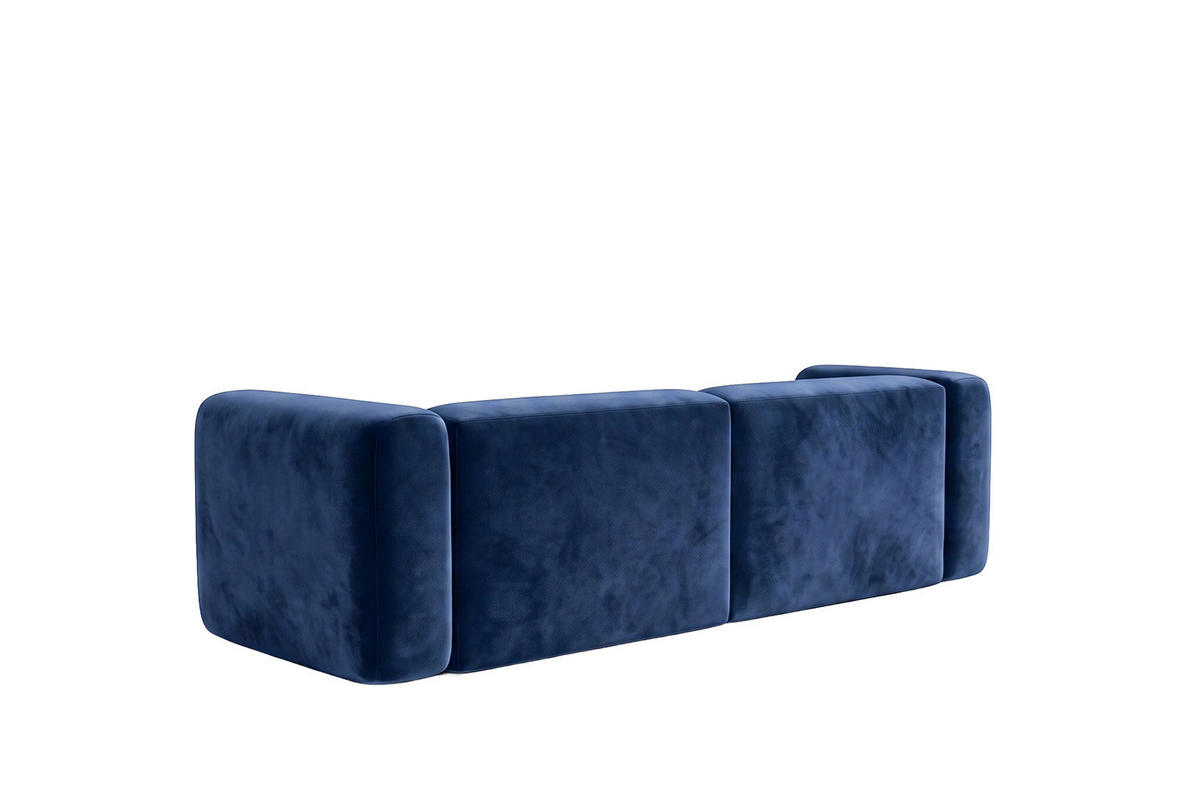 SOFA 2-Sitzer, Velvet-Stoff Bluvel, Tintenblau, GRETA - Blau, Holz (228/70/89cm) - Kaiser Möbel