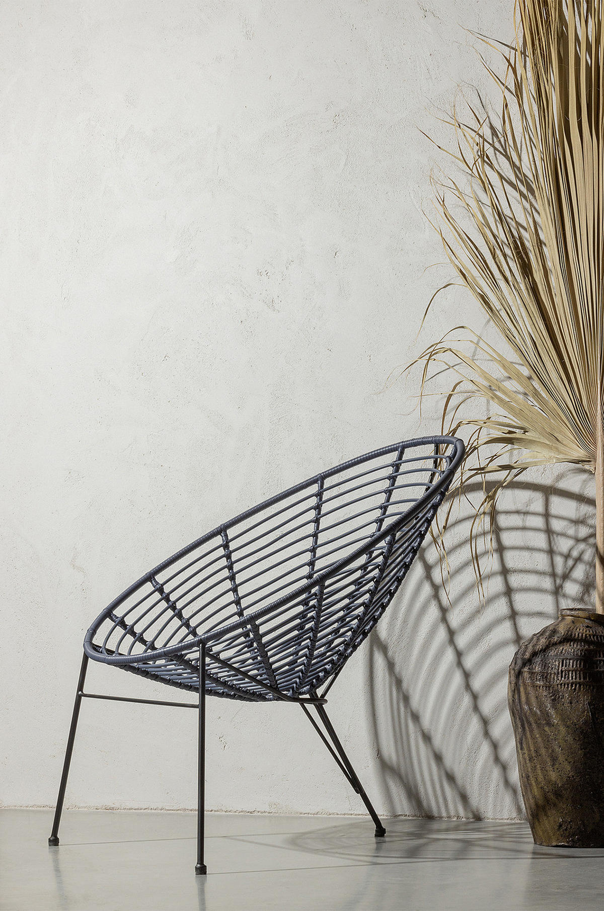 GARTENSESSEL - 2er-Set - Metall / Polyethylen - Blaugrau, Kunststoff/Metall (72/88/81cm) - home24