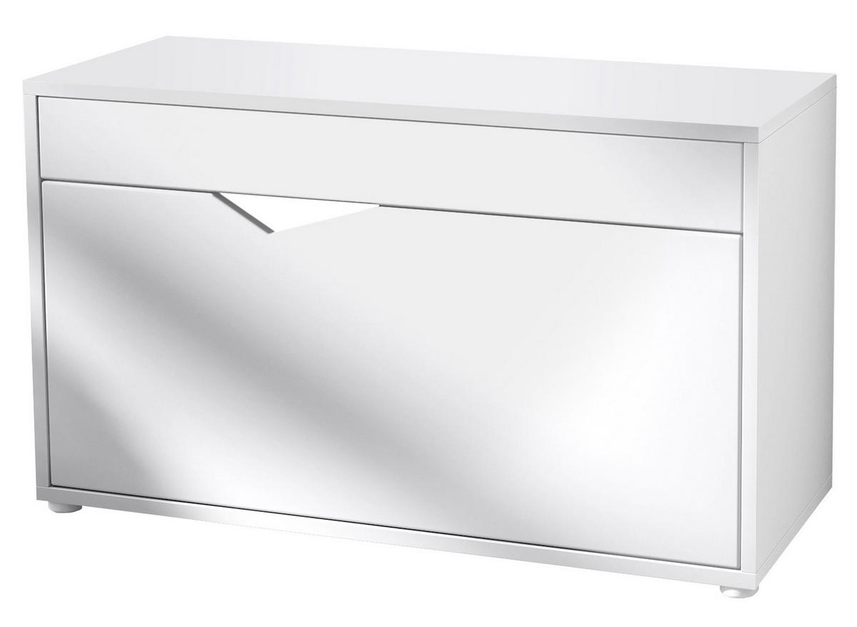 SCHUHSCHRANK Kolmio Weiß matt - Weiß, Holzwerkstoff (85/50/33cm) - Vladon
