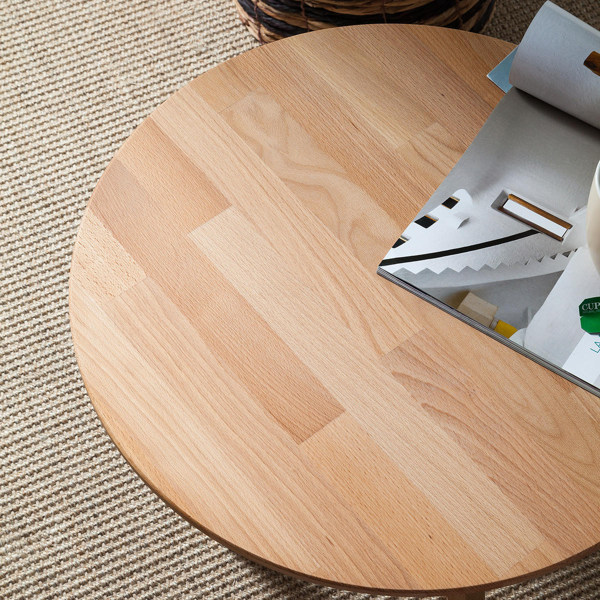 BEISTELLTISCH - Buche massiv - Buchefarben, Holz (50/50/45cm) - home24