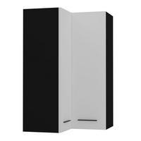 ECKHÄNGESCHRANK Bonn W14/60 schwarz / weiß matt 60 / 60 / 96cm - Schwarz/Weiß, Holz/Holzwerkstoff (60/96/60cm) - Feldmann-Wohnen