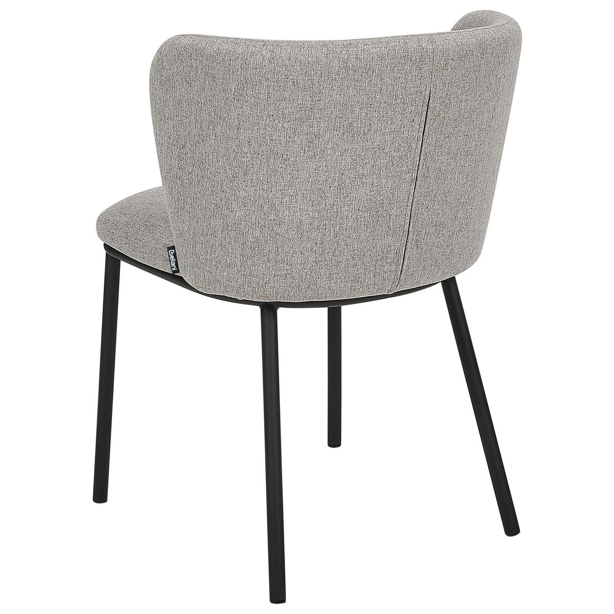 JÍDELNÍ ŽIDLE sada 2 ks čalounění Šedá Mina - šedá, kov/textil (48/75/52cm) - Beliani