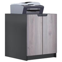 KOMMODE Logan Fronten in Eiche Nordic - Silbereichenfarben, Holzwerkstoff (51/60.5/54cm) - Vladon