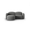 ECKSOFA links Blair aus Chenille-Stoff dunkelgrau mischung 3 Sitzplätze - Dunkelgrau, Textil (155/194cm) - Micadoni