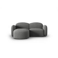 ECKSOFA links Blair aus Chenille-Stoff dunkelgrau mischung 3 Sitzplätze - Dunkelgrau, Textil (155/194cm) - Micadoni