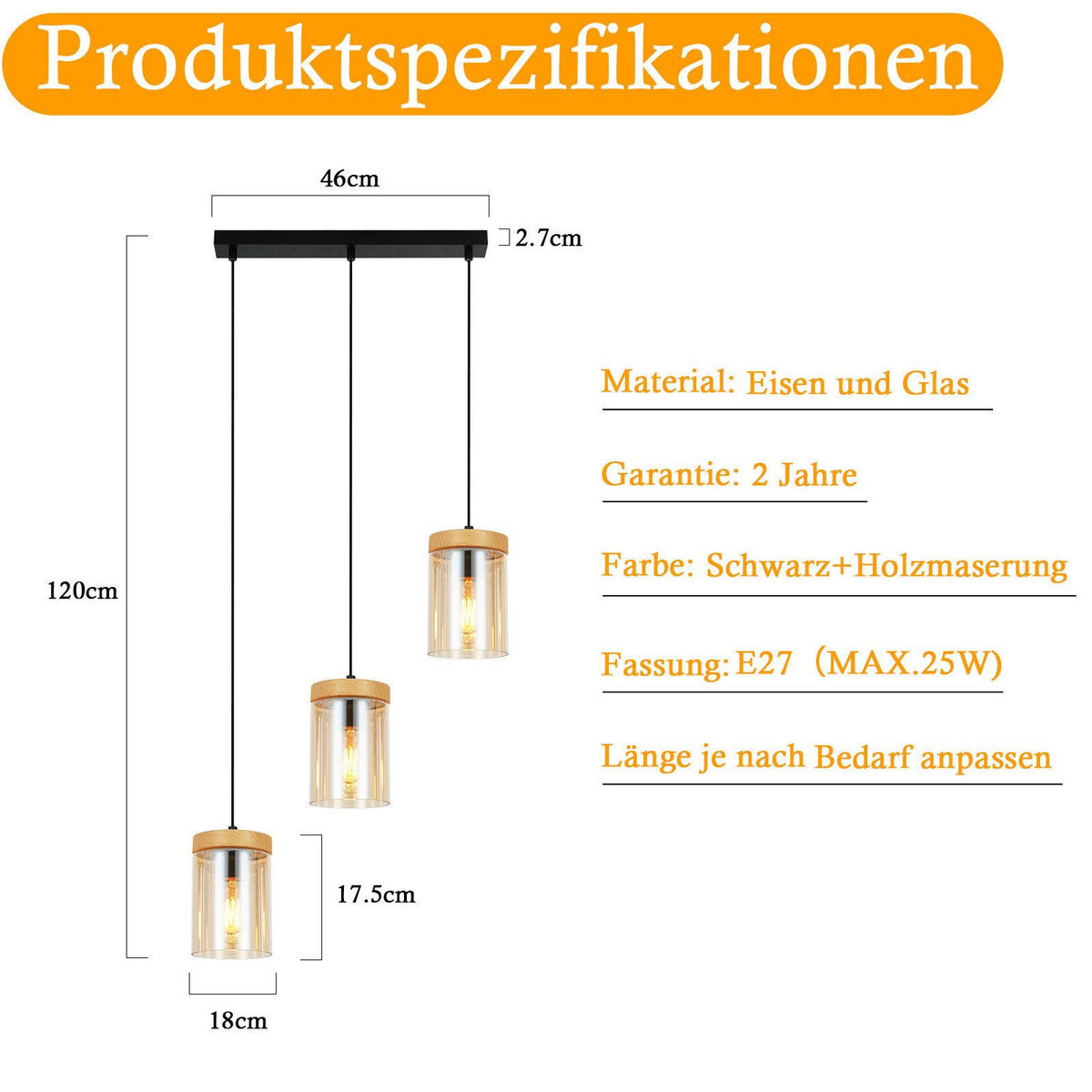 KYVADLOVÉ světlo Yadgir 46/12/137,5 cm - černá, kov (46/12/137.5cm) - Nettlife
