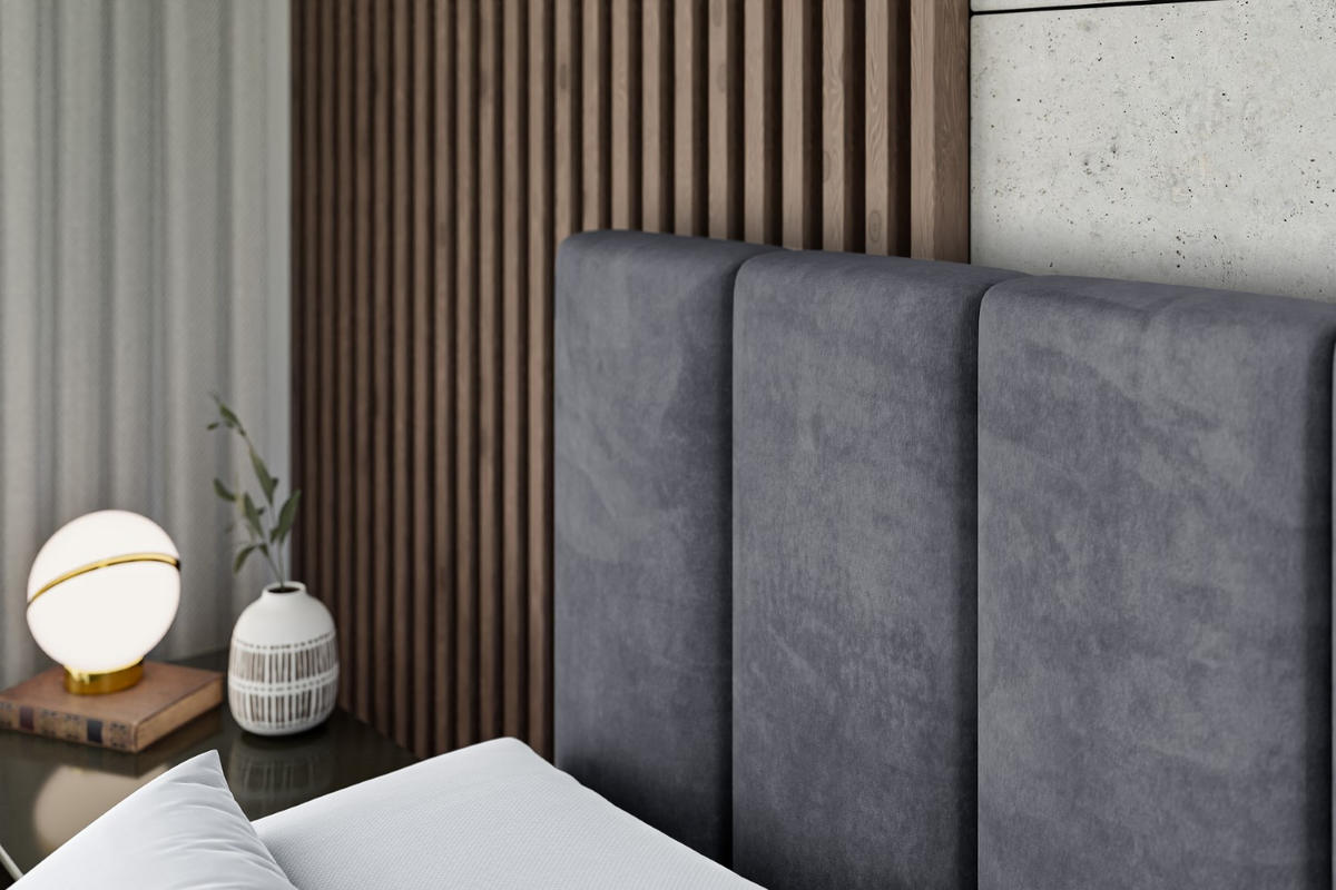 BOXBETT BOXI1-Z - 140x200 cm - H3 - Dunkelgrau - Dunkelgrau, Holzwerkstoff (140/200cm) - ALTDECOR