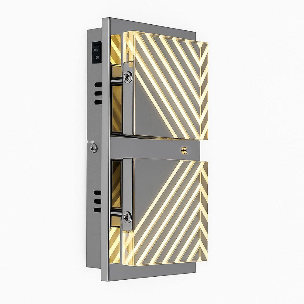 LED WANDLEUCHTE MIA Aluminium Silber - Silberfarben, Metall (15/6.5/29cm) - Esto