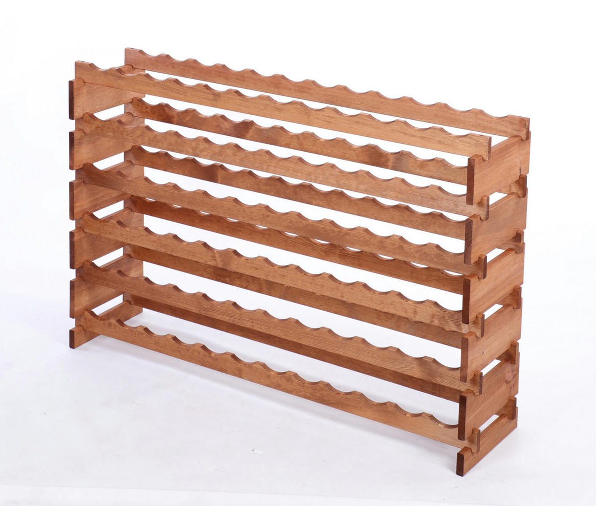 WEINREGAL VINOTECA FLEX PRO HxBxT 79x123x28cm 72 Flaschen auf 6 Ebenen Braun geölt - Braun, Holz (123/79/28cm) - PROREGAL