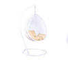HÄNGESESSEL Cobe Weiß, Beige Kissen, Garten Hängesessel Kokon aus Technorattan - Beige/Weiß, Kunststoff/Metall (107/198/68cm) - Bettso