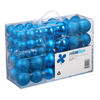 100XWEIHNACHTSKUGELN - Hellblau, Kunststoff (6/7/6cm) - Relaxdays