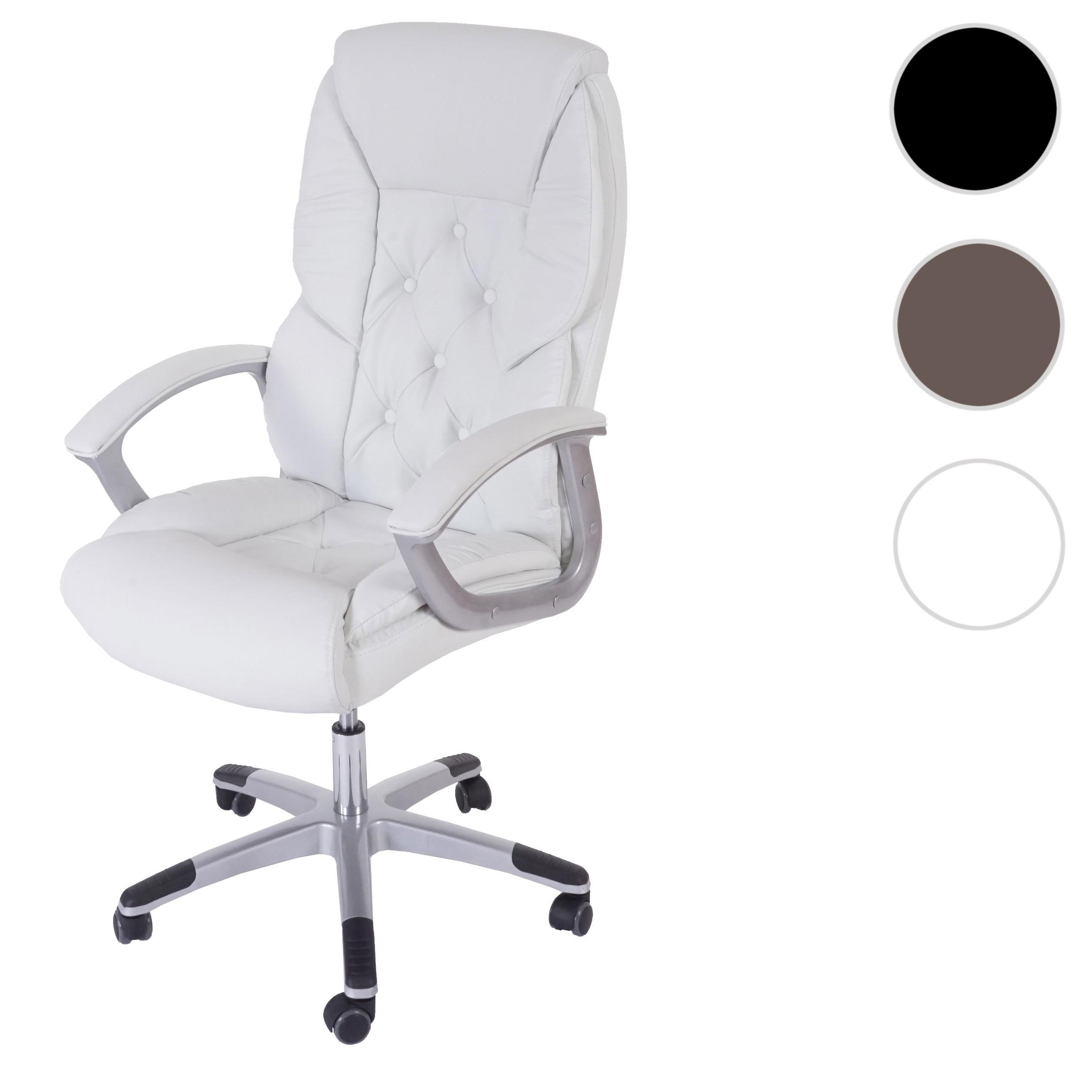 PROFI-BÜROSTUHL XXL Weiß - Weiß, Textil (68/125/77cm) - MCW