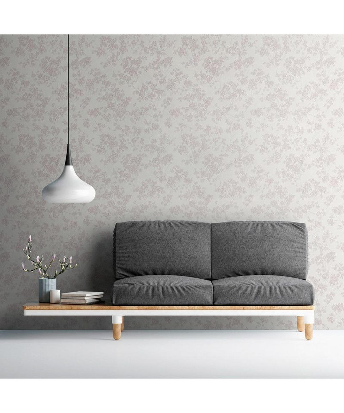 VLIESTAPETE Rosa 53/1005 cm - Weiß, Textil (53/1cm) - KUNSTLOFT