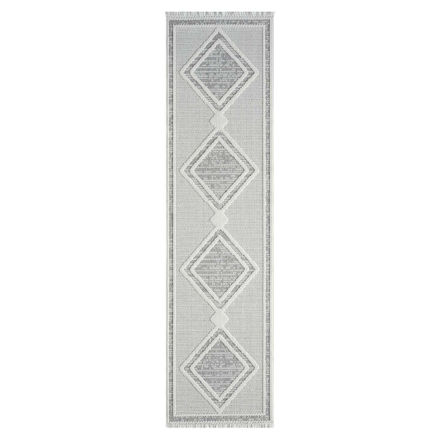 KURZFLOR-TEPPICH Lindo 8853 Grau 80x300 cm - Grau, Textil (80/300cm) - carpet city