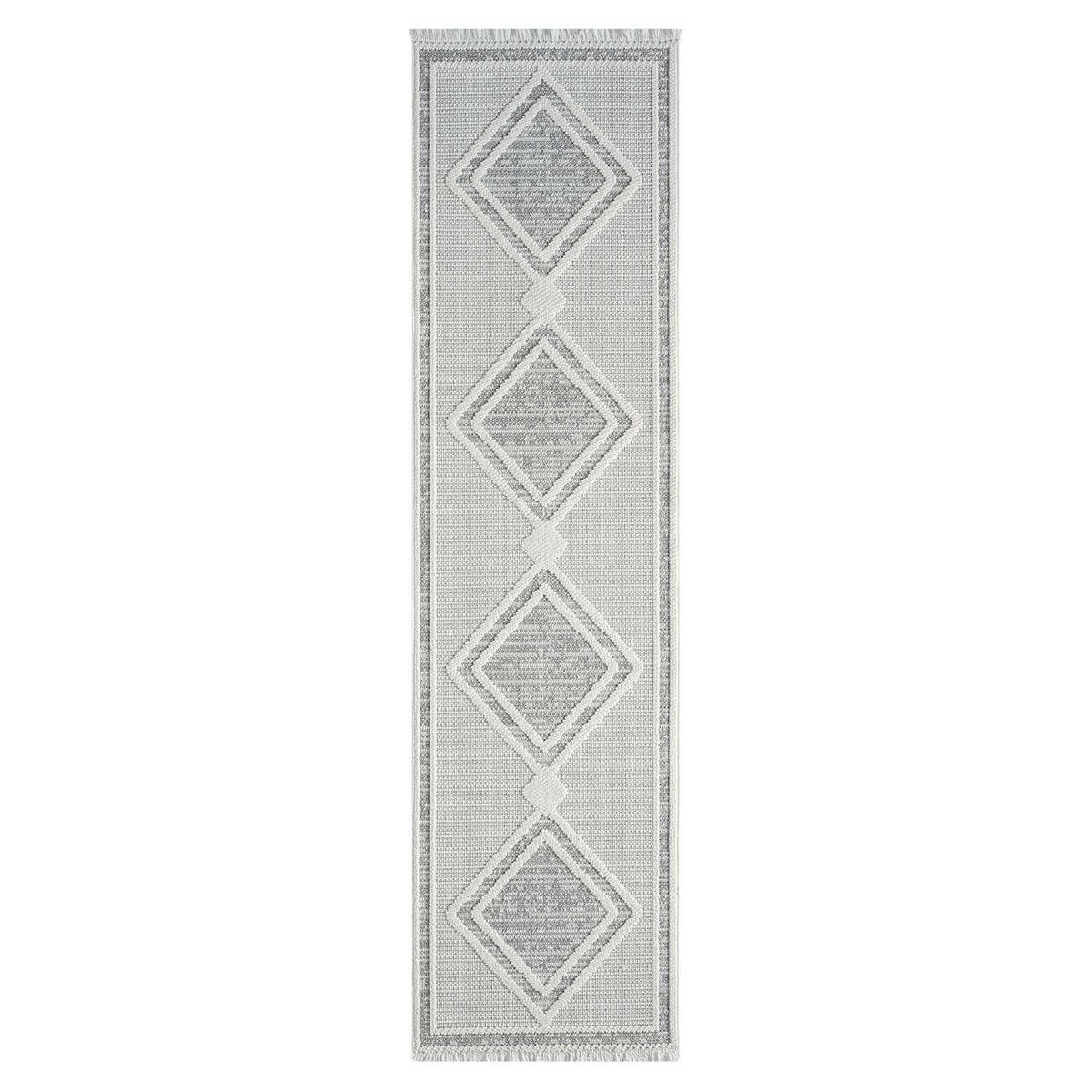 KURZFLOR-TEPPICH Lindo 8853 Grau 80x300 cm - Grau, Textil (80/300cm) - carpet city