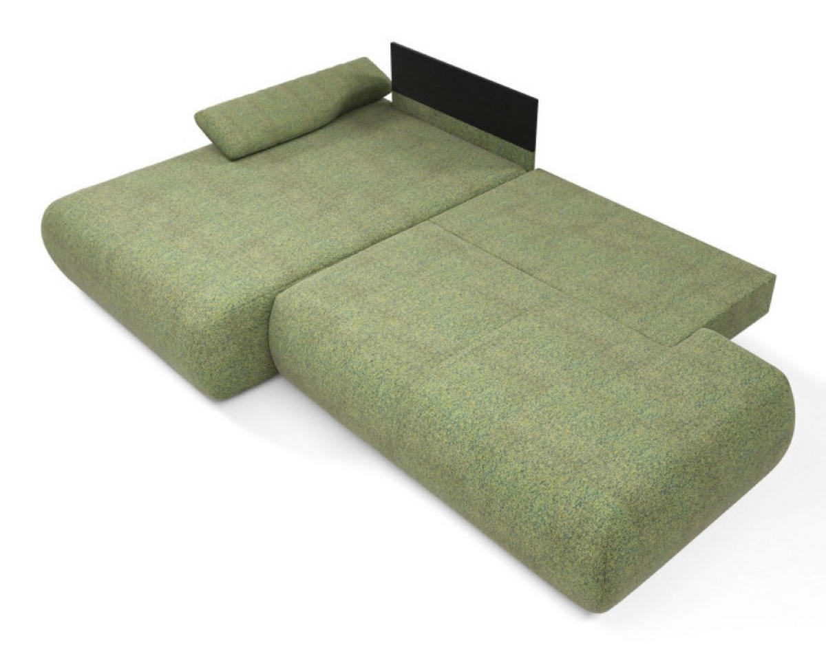 ECKSOFA Grün PENTI Ausziehbar Mit Bettkasten Links - Grün, Textil (286/173.5cm) - Sepro Meble