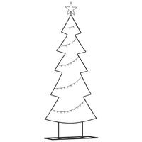 WEIHNACHTSBAUM Metall 65.5/24/150 Cm Schwarz Stahl - Schwarz, Metall (150cm) - vidaXL