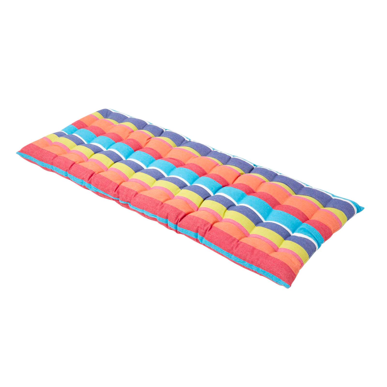 BANKAUFLAGE bunt gestreift, 2-Sitzer 108/42/5 cm - Multicolor, Textil (108/42/5cm) - Homescapes