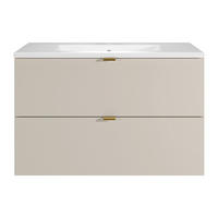 EINZELWASCHTISCH - 80 cm x 46 cm - Holz, Platte - Beige - LAVENA - Beige, Holz (80/50/46cm) - Vente-Unique