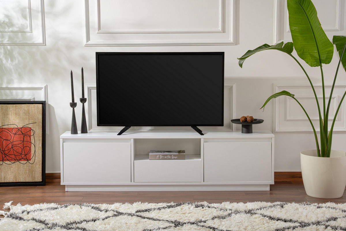 TV-MÖBEL Vanguard Weiß - Weiß, Holz (160/42/29cm) - Habitat Garten