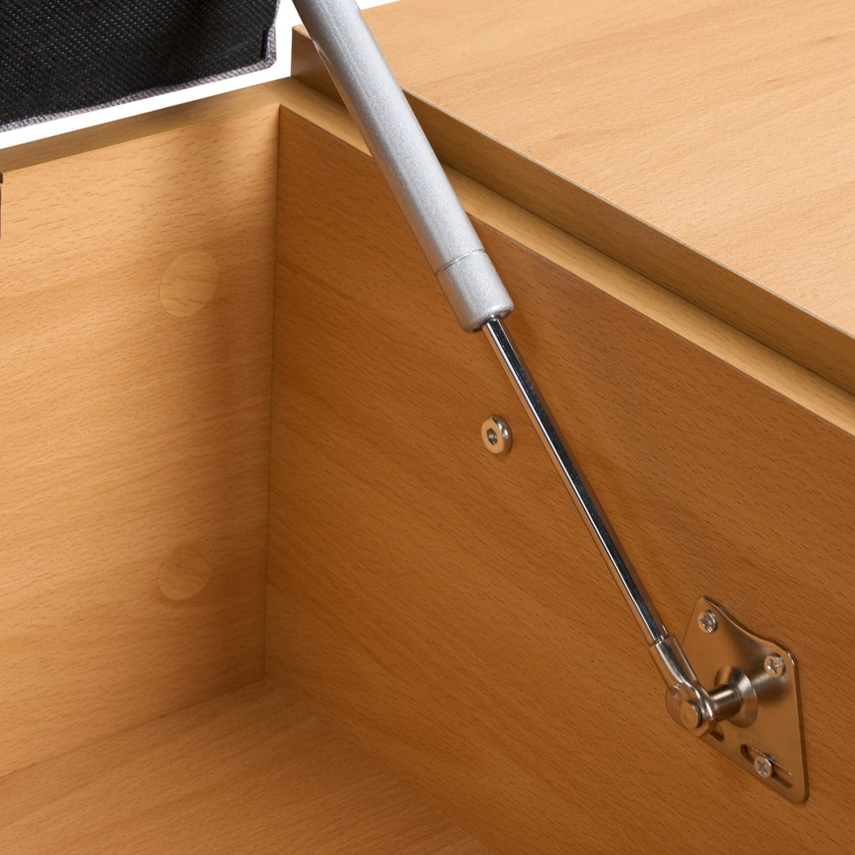 SCHUHBANK Hellbraun Bourke - Hellbraun/Braun, Holzwerkstoff (110/43/46cm) - Beliani