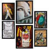 POSTER Set Mit 6 Graffiti Kunst Voller Farbe Anspruch Auf Wandgemälde A3 & A4 Schwarzer Rahmen - Schwarz, Papier (29/3cm) - Nacnic