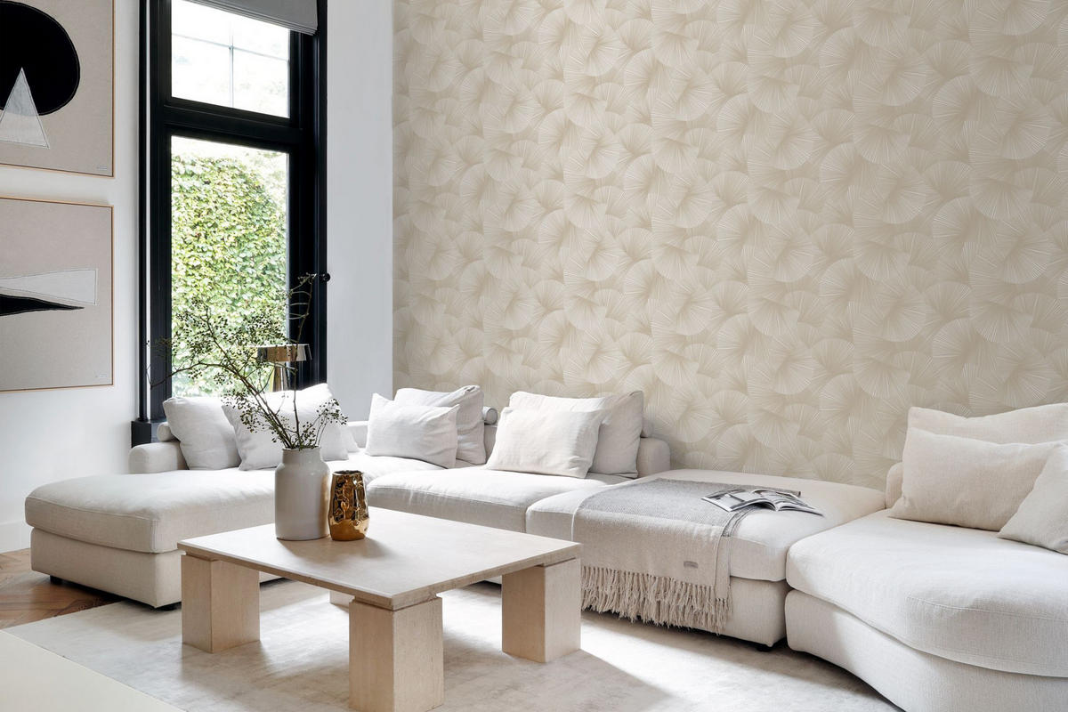 TAPETE 3D-Muster 0.53 x 10.05 m - Beige, Papier (53/1000cm) - Origin Wallcoverings