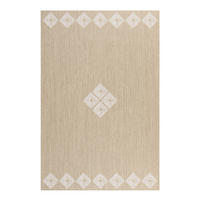 TEPPICH Premium en Vinyle Weiße ethnische 60x90 cm - Buchefarben, Kunststoff (60/90cm) - STORESDECO