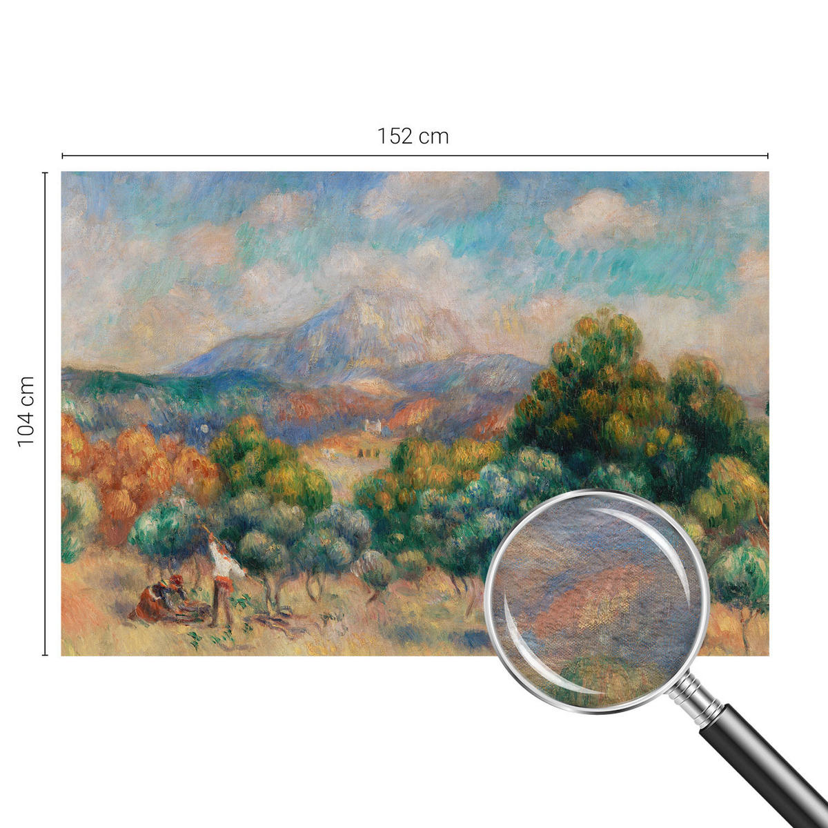 FOTOTAPETE 152x104 cm - Berglandschaft - Grün, Textil (152/104cm) - Wallfluent