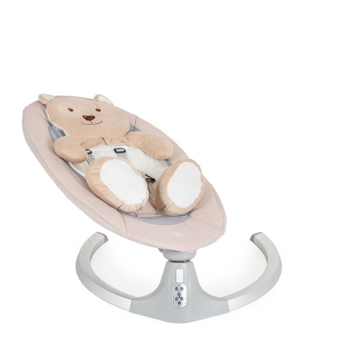 BABYWIPPE Ari Bär beige 5 Schaukelgeschwindigkeiten, 12 Melodien, Fernbedienung, Timer - Beige, Metall - Moni
