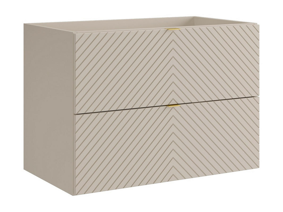 WASCHBECKENUNTERSCHRANK - 80 cm x 46.5 cm - holz - beige Dorioni - Beige, Holz (80/61.6/46.5cm) - Vente-Unique
