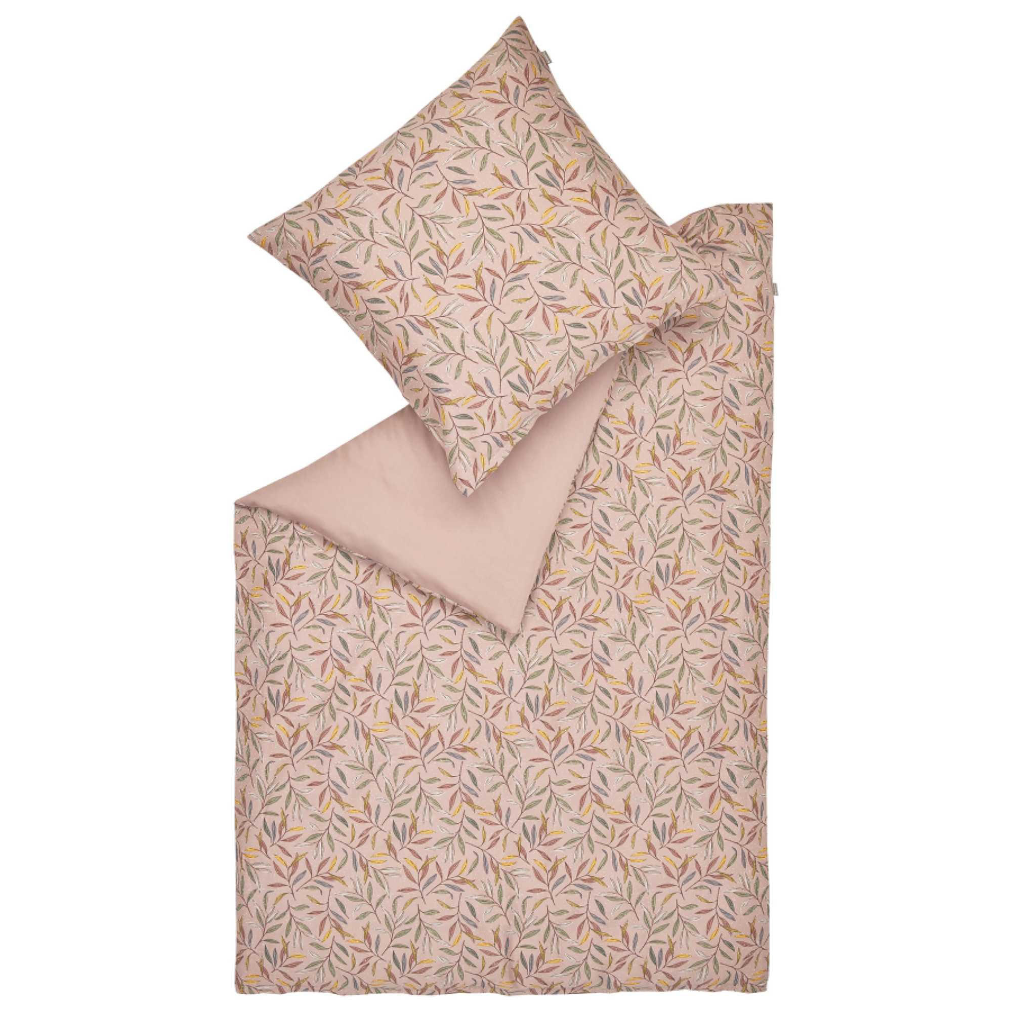 GANZJAHRESBETTWÄSCHE LEAVES - Rosa, Textil (155/220cm) - Musterring