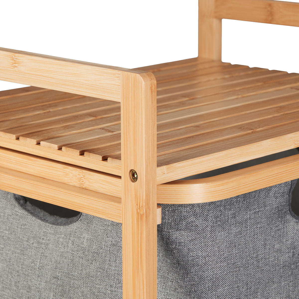 STOJAN na bielizeň - viacfarebná, drevo/textil (44/84.5/33cm) - Relaxdays