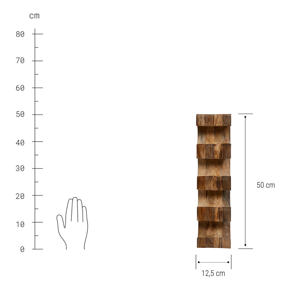 WEINREGAL Mango Days - Braun, Holz (13/50/9cm) - Butlers