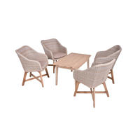 GARTEN-SITZGRUPPE Vienna 5-teilig Gartenmöbel-Set - Braun, Holz - DELUKE