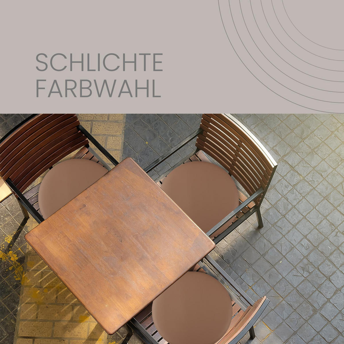 STUHLKISSEN Lederimitat mit Antirutsch Ø38cm Braun 1er-Pack - Braun, Kunststoff (38/38/1cm) - Bestlivings