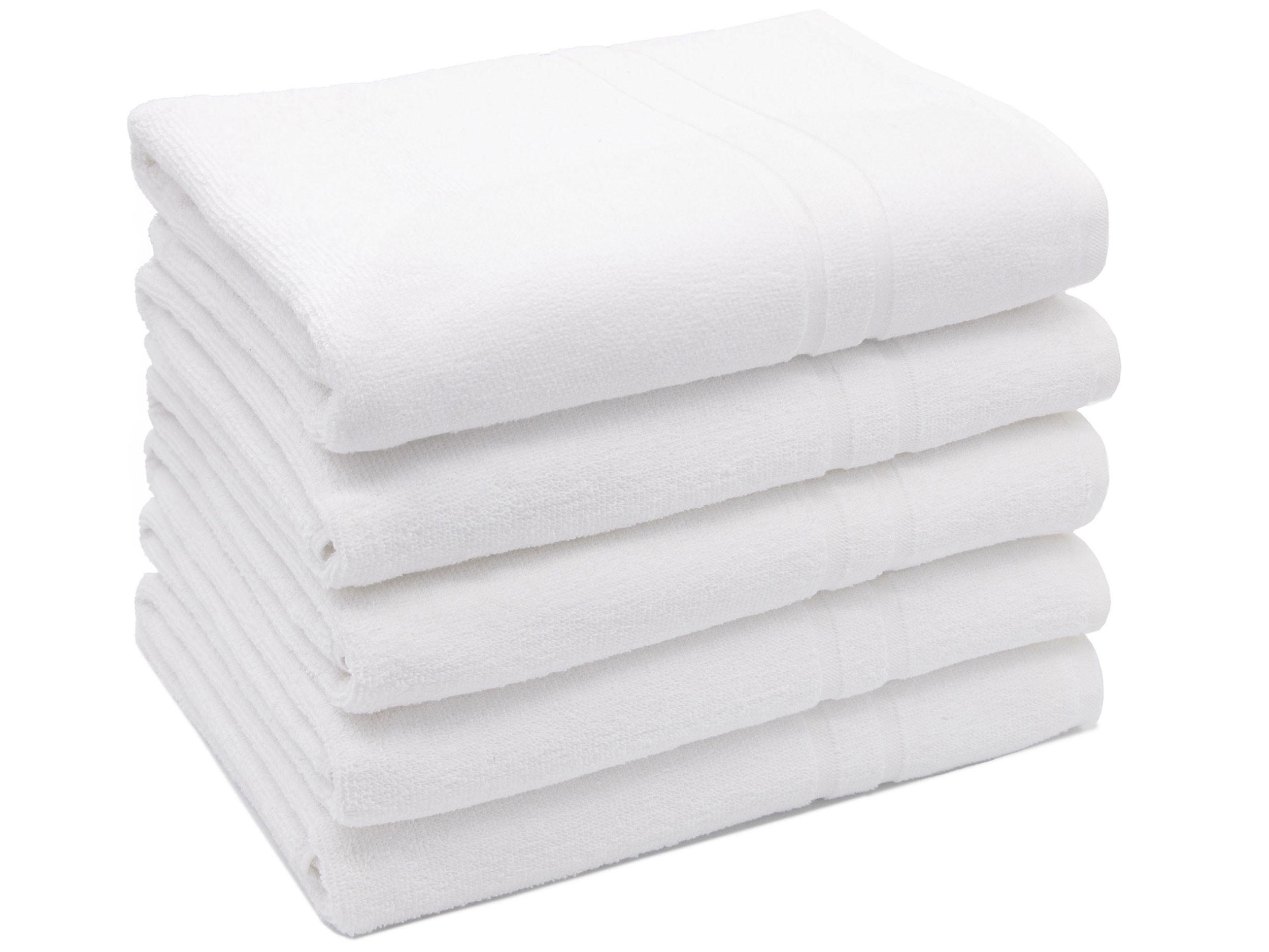 DUSCHTÜCHER, 5er-Set, 70x140 cm, 100% Baumwolle, Weiß - Weiß, Textil (70/140cm) - Zollner