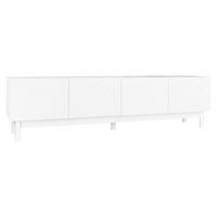 TV-ELEMENT169X34X45,5CM SchwarzWeiß Grifflos mit 4 Wellenförmigen Türen - Weiß, Holz (43.18/23.62/98.43cm) - Raelunyi