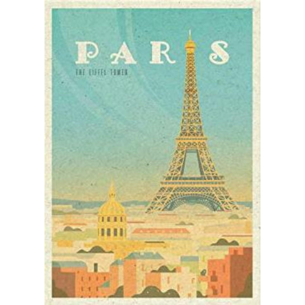 POSTER Paris Stadtfarben A4 Rahmenlos - Klar, Papier (29.7/5/21cm) - Nacnic