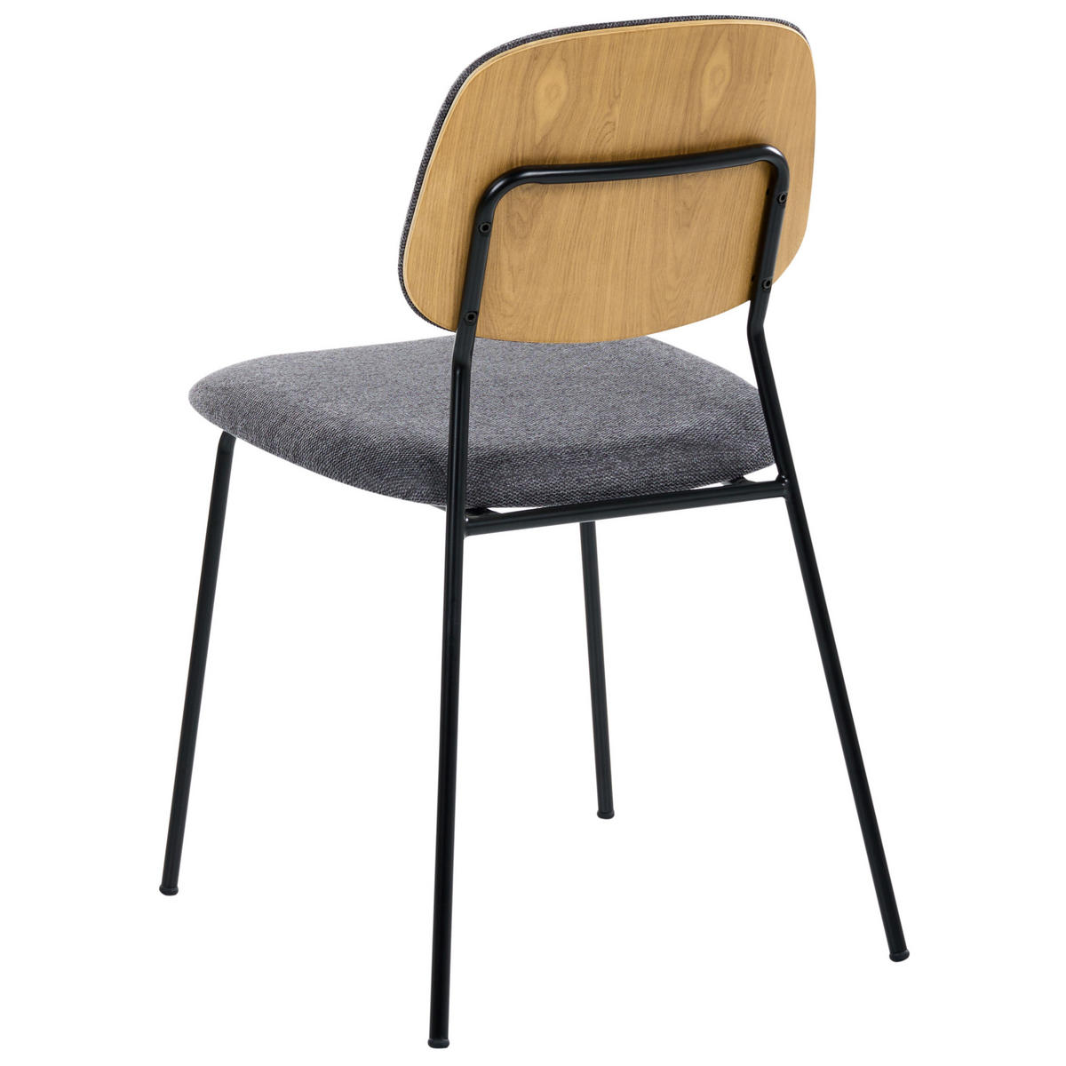 ESSZIMMERSTUHL 4er-Set Stoff Grau Riley - Grau, Textil (48/83/52cm) - Beliani