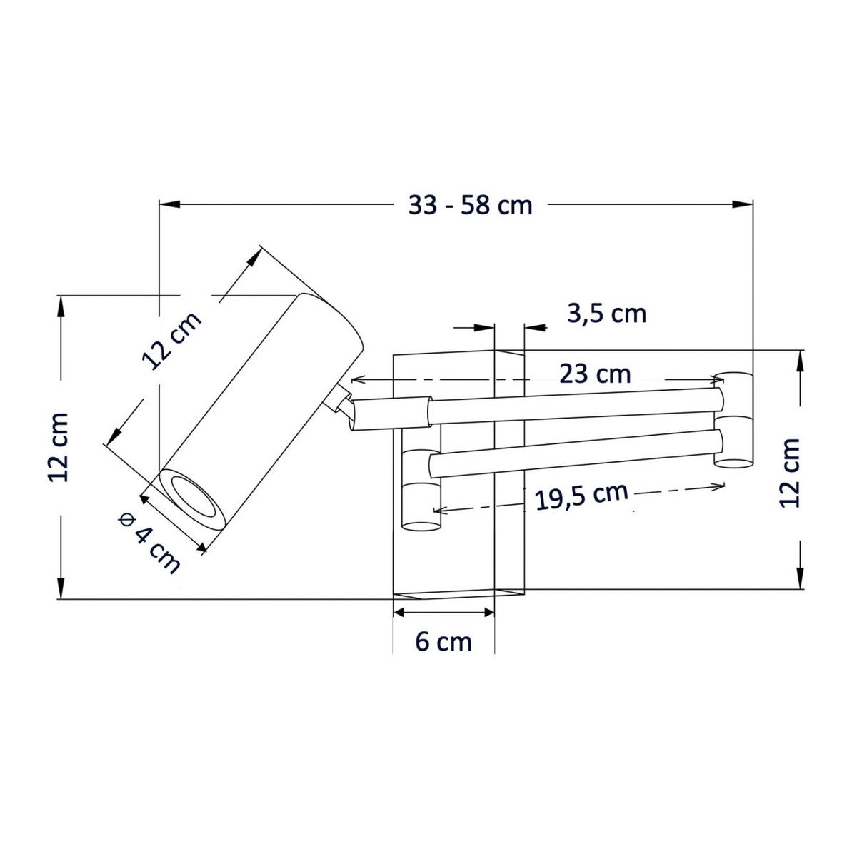 WANDLEUCHTE Rimio, Messing, 33cm - Goldfarben, Metall (33/12/33cm) - KOSILUM